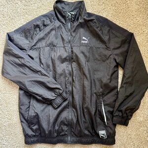 Puma Black Windbreaker Lightweight Jacket